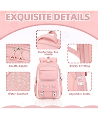 Batfox Pink Girls Backpack Kids Backpack for Girls