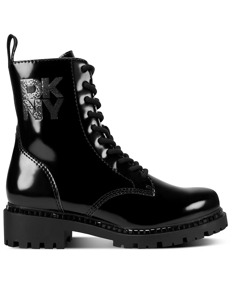Dkny Women's Rufus Sequins Lace Up Lug Booties