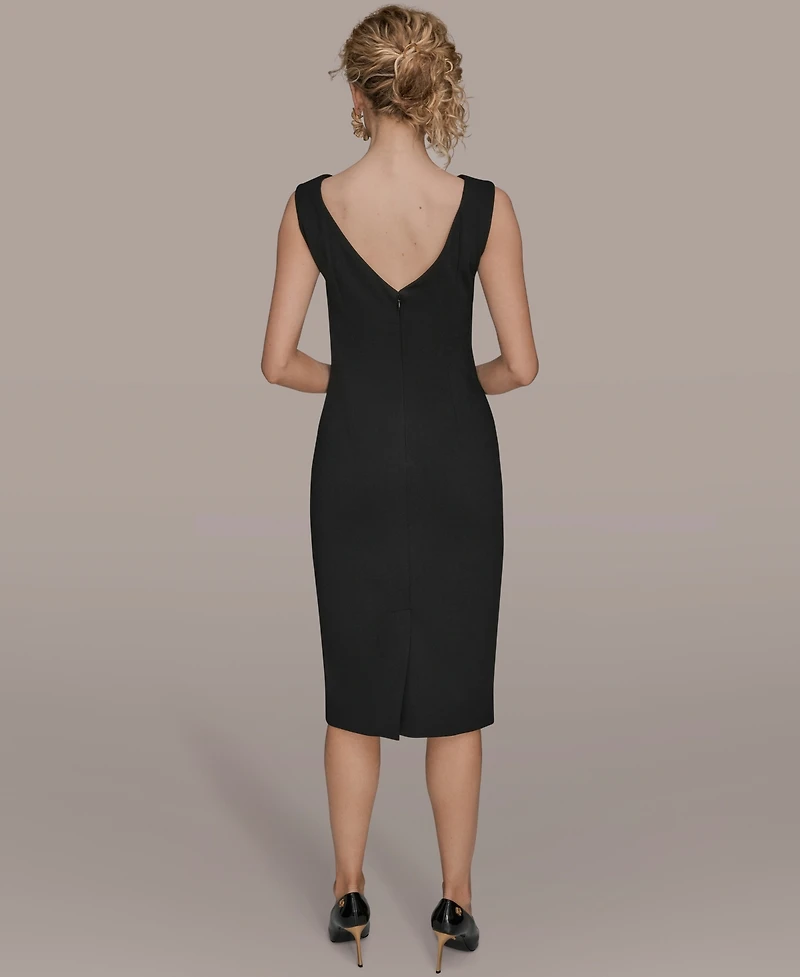 Donna Karan New York Women's 3D Floral Embroidered Midi Dress