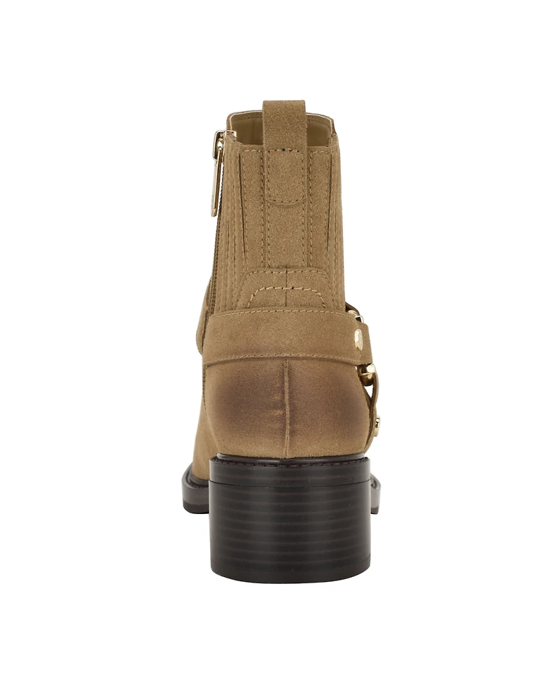 Tommy Hilfiger Women's Varik Harness Block Heel Booties