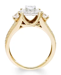 Macy's Diamond 3-Stone Ring (1-1/4 ct. t.w.) in 14k Two-Tone Gold