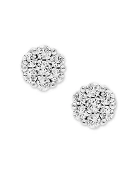 Macy's Diamond Cluster Earrings (1/2 ct. t.w.) in 14k White Gold