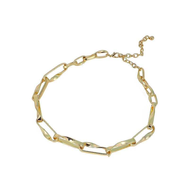 Sohi Women's The Chunky Twirl-Link Chain Necklace - California Gold