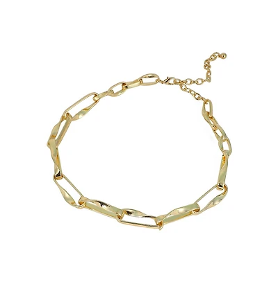Sohi Women's The Chunky Twirl-Link Chain Necklace - California Gold