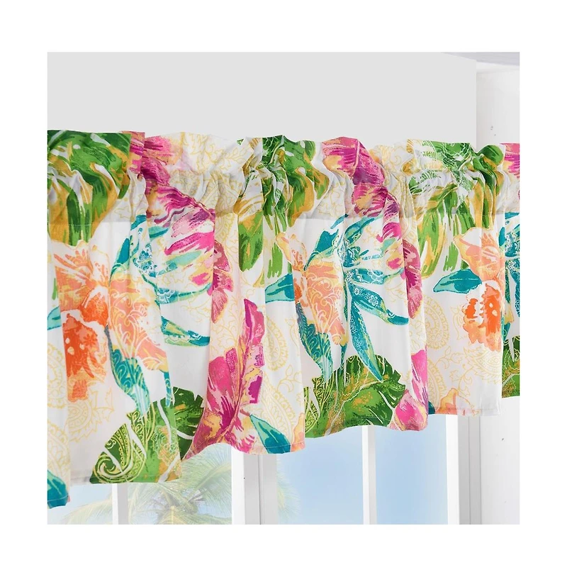 Greenland Home Fashions Tropics Window Valance - 84x16", Coral