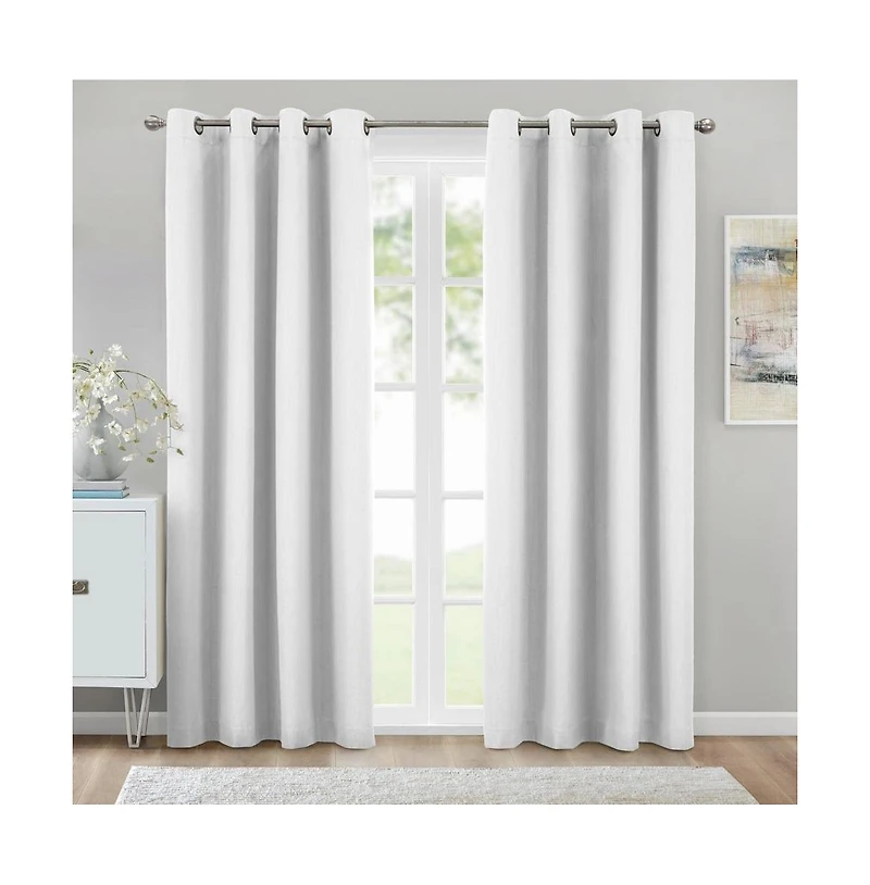 Thermaplus Commonwealth Kelly Grommet Dressing Window Curtain Panel - 52"x95", White