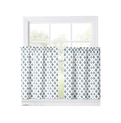 Ellis Curtain Manchester Window Treatment 1.5" Rod Pocket 100% Cotton Curtain Tiers 50" x 36