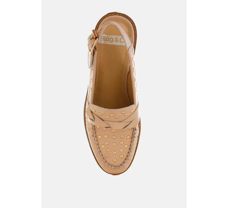 Rag & Co Womens Remykin Braided Penny Strap Loafers