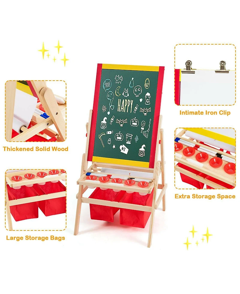 Sugift Flip-Over Double-Sided Kids Art Easel