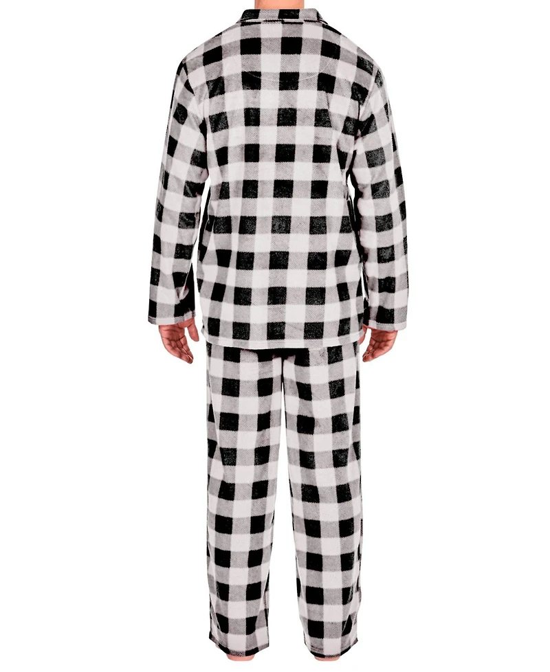 Men's Notch Collar Fleece Pajama Set