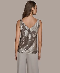 Donna Karan New York Women's Printed Cowl Neck Top