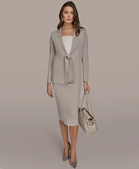 Donna Karan New York Women's Tie-Front Sweater Blazer