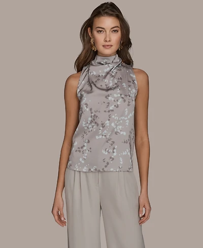 Donna Karan New York Women's Mock Neck Sleeveless Top