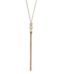 Steve Madden Gold Signature Logo Y Necklace