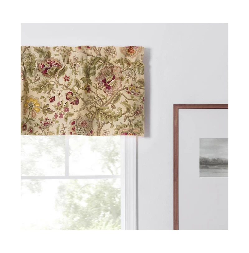 Ellis Curtain Regency Straight 3" Rod Pocket Valances for Windows 50" x 15" Antique