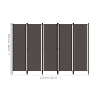 vidaXL 5-Panel Room Divider Anthracite 98.4"x70.9"