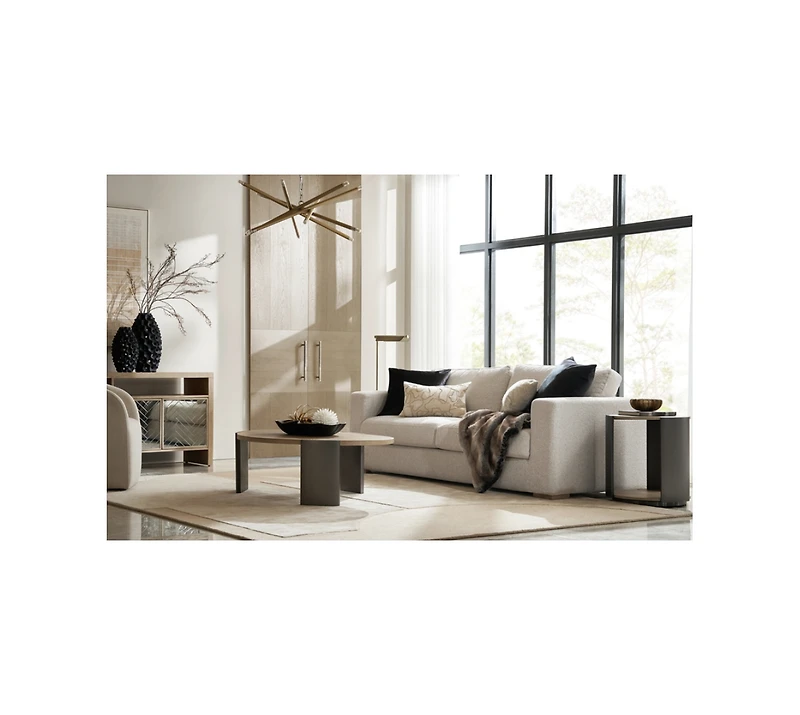 Z Gallerie 1 piece polished stainless steel base Flare End Table