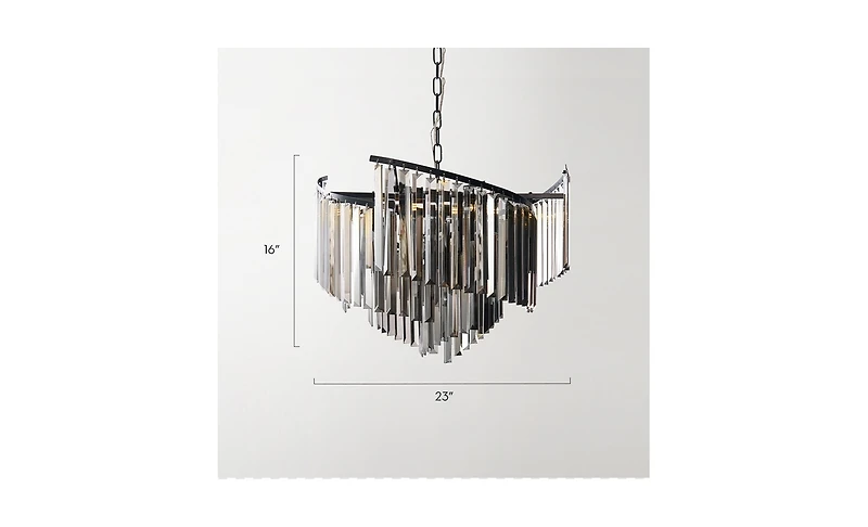 Z Gallerie Luxe Spiral Chandelier - Graphite