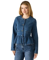 Steve Madden Women's Abigale Collarless Button Front Blazer