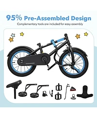 Sugift 18 Inch Kids Bike with Adjustable Handlebar and Saddle