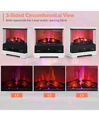 Sugift 27 Inch Freestanding Fireplace with Remote Control