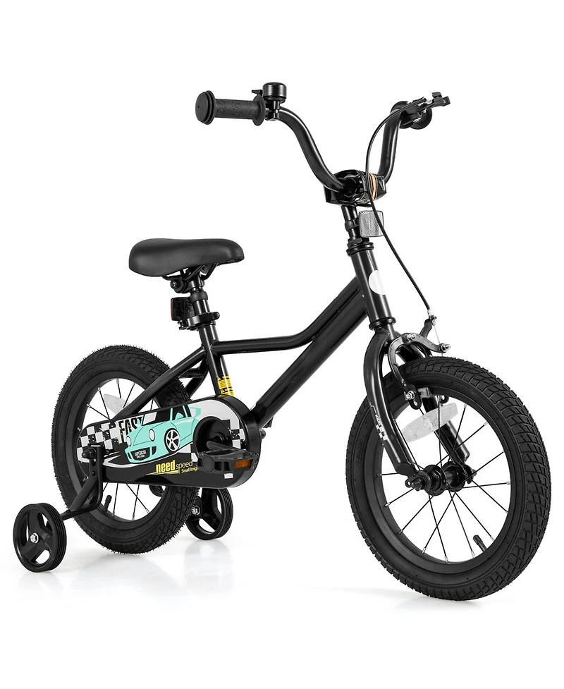 Sugift 16 Inch Kids Bike Adjustable for 3-8 Years Old with Low-Step Frame