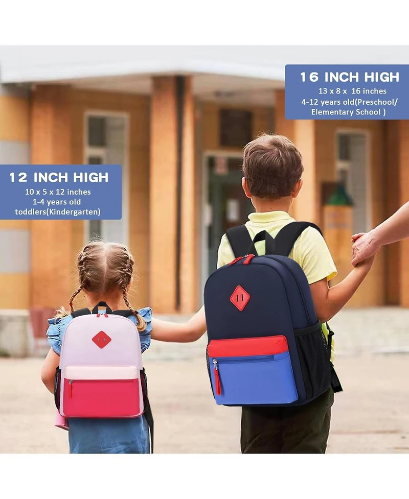 Batfox Kids Backpack, 16'' Lightweight School Backpack for Boys Girls,Casual Bookbag for Primary Elementary Middle School,Age 5-14