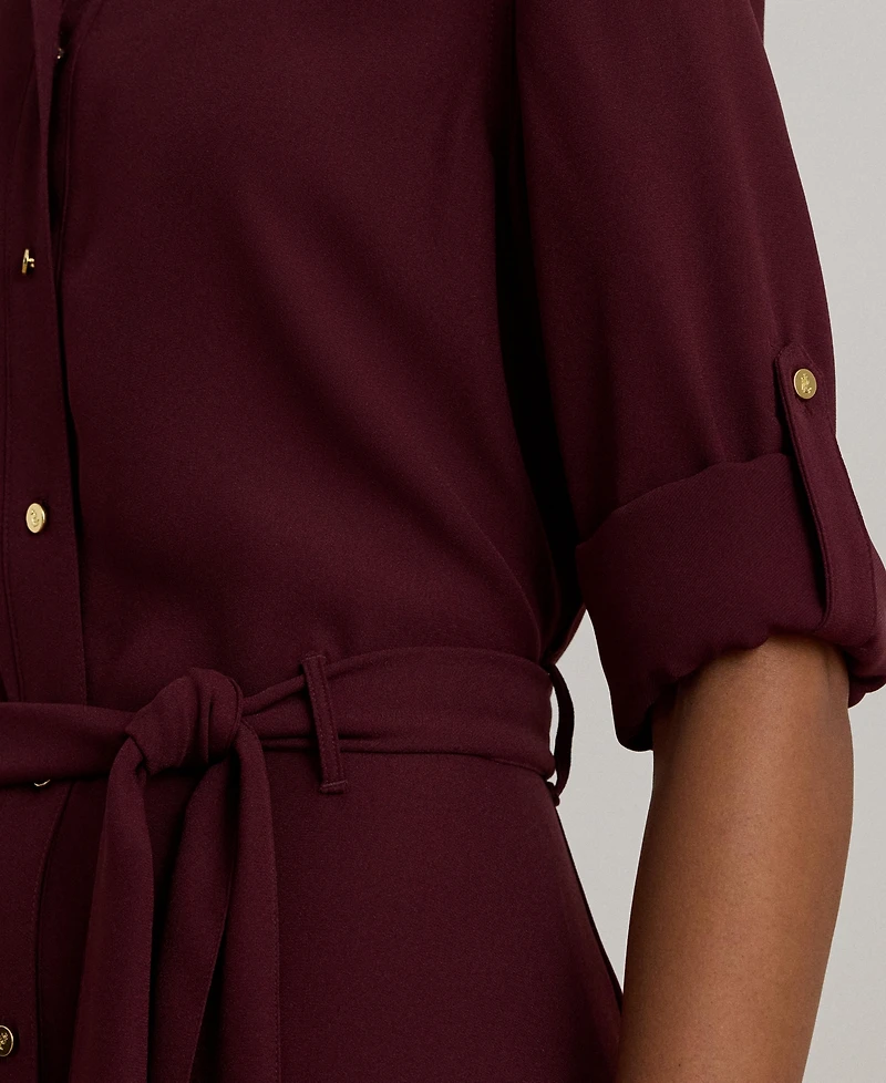 Lauren Ralph Women's Double-Faced Point Collar Shirt Dress