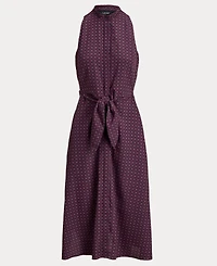 Lauren Ralph Women's Print Tie-Front Sleeveless Dress