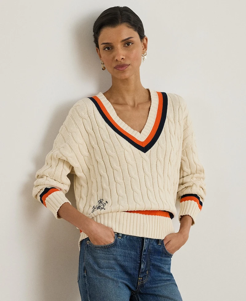 Lauren Ralph Women's Cable-Knit Cricket Sweater