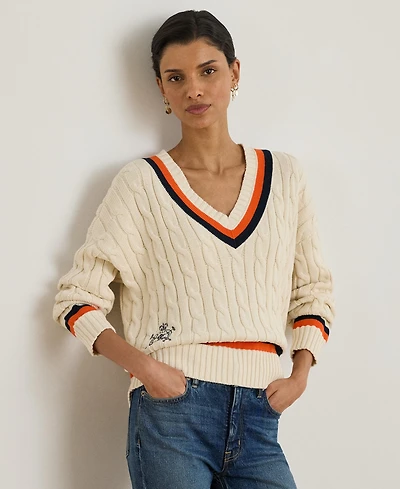 Lauren Ralph Women's Cable-Knit Cricket Sweater