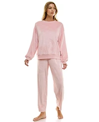 Roudelain Women's Long Sleeve Crew Neck and Pant Set