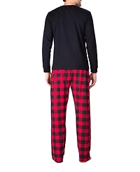 Sleep Hero Men's Henley Neck Knit Pajama Set