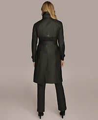 Donna Karan New York Women's Belted Leather Trench Coat