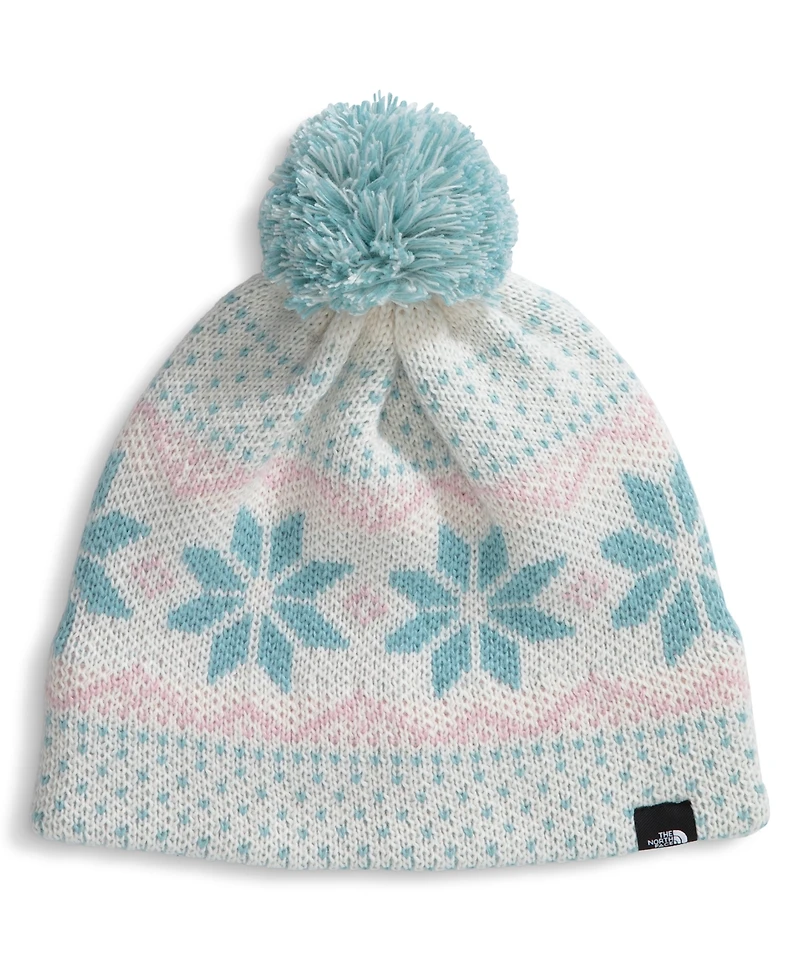 The North Face Girls 6-14 Jacquard Pattern Cabin Ski Tuke Beanie