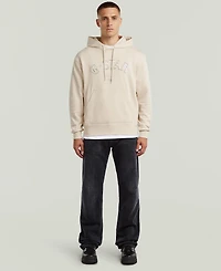 G-Star Raw Men's Embroidered Logo Graphic Hoodie