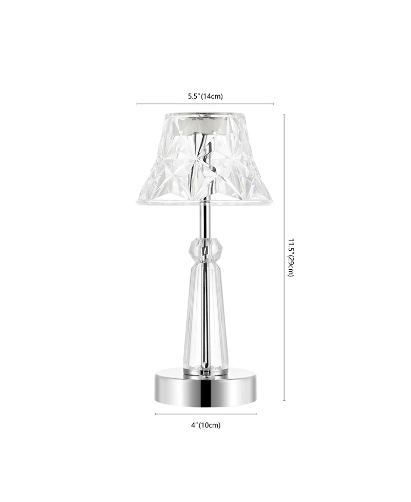 Madelyn Bohemian Classic Acrylic Rechargeable Integrated Led Table Lamp