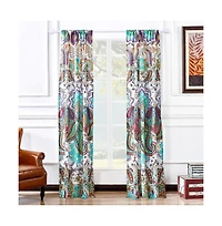 Greenland Home Fashions Barefoot Bungalow Nirvana Window Panel Pair - 42x84", Teal