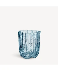 Kosta Boda 4.8" Circular Crystal Glass Crackle Vase