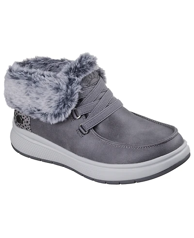 Skechers Women's Slip-ins Bobs Skip Cute Wave - Fur Fancies Casual Booties from Finish Line