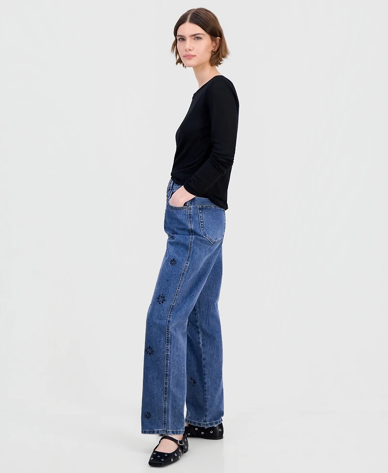 And Now This Women's Embellished Straight-Leg Jeans, Macy's Exclusive