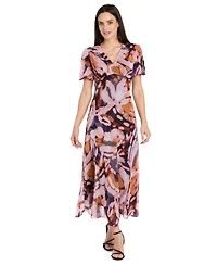 R & M Richards Women's Empire Waist Short-Sleeve Dress