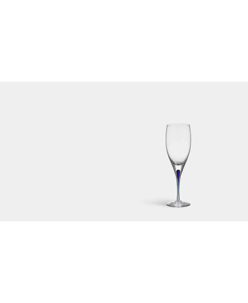 Orrefors Intermezzo Blue White Wine Glass