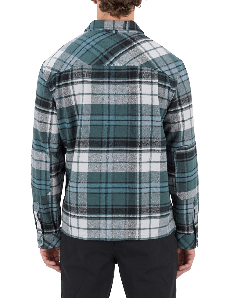 Hurley Men's Santa Cruz Seaside Flannel Long Sleeve Shirt