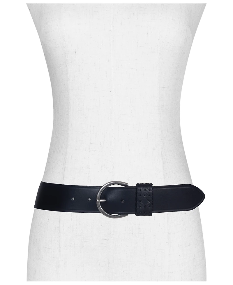 Frye Women's 40MM With Woven Keeper Belt