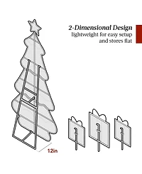 Best Choice Products 6ft Lighted 2D Christmas Tree Outdoor Decor w/ 170 Led Lights, Gift Boxes
