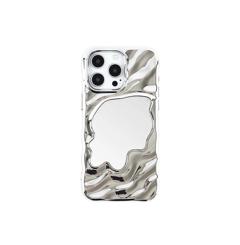 Auramma Silver Mirror iPhone 15 Pro Max Case