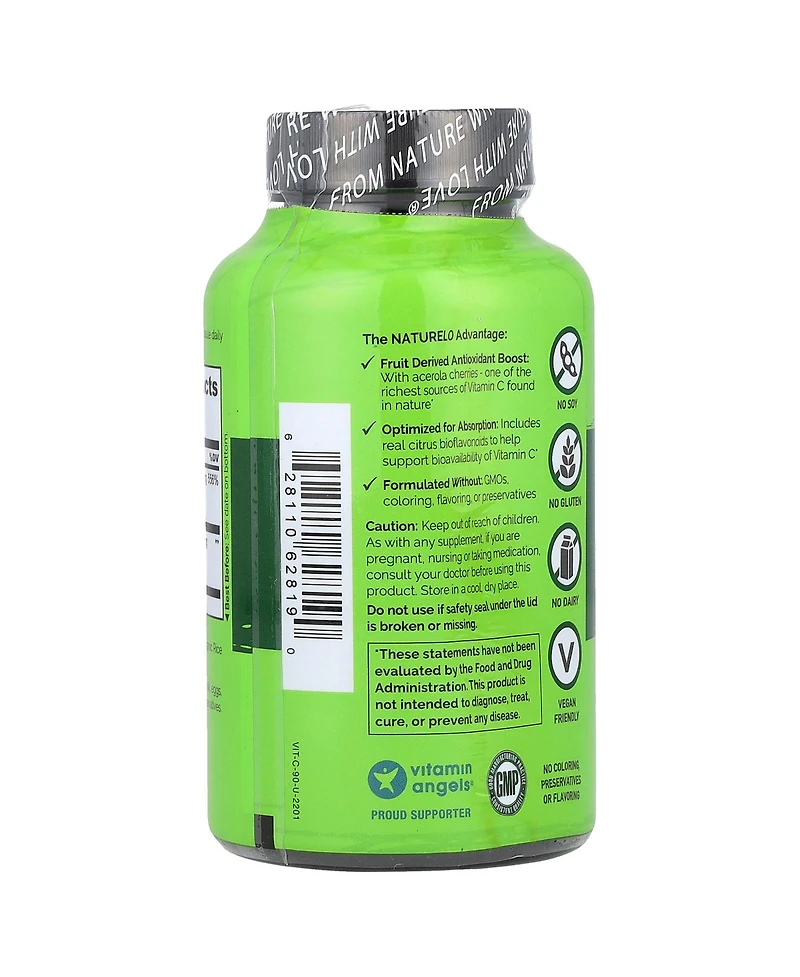 Naturelo Vitamin C With Acerola Cherries Plus Citrus Bioflavonoids