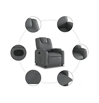vidaXL Recliner Chair Gray Faux Leather