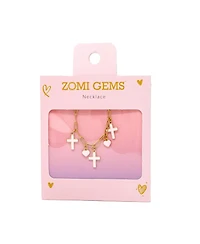 Zomi Gems Cross & Heart Charm Necklace – Adjustable, Elegant, Lightweight Necklace